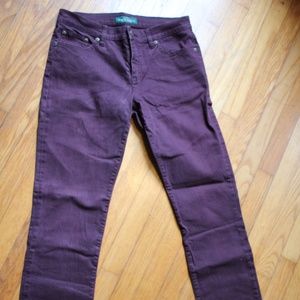 Ralph Lauren Jeans Co Purple Denim 5-Pocket Jeans Size 8